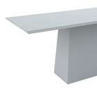 Mesa De Jantar Retangular Com Tampo De Vidro Jasmin Off White