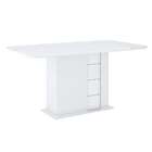 Mesa De Jantar Retangular Com Tampo De Vidro Jein Flex Branco