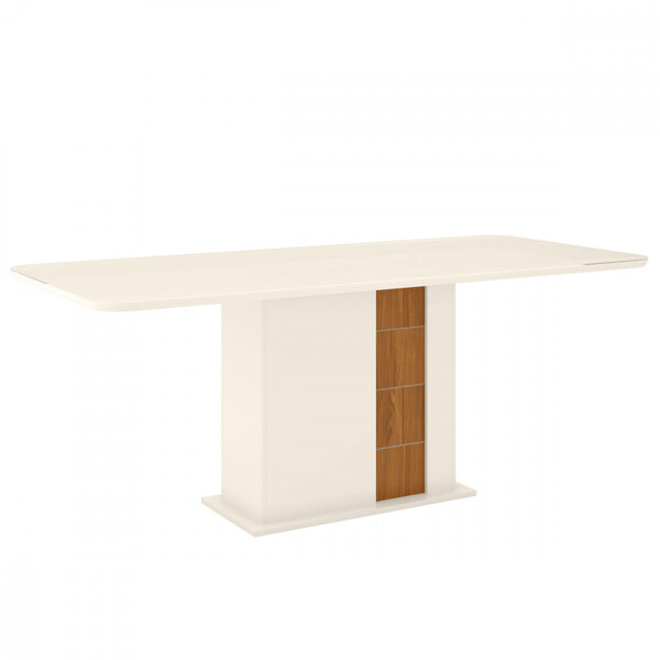 Mesa De Jantar Retangular Com Tampo De Vidro Jein Ii Flex Off