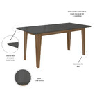 Mesa De Jantar Retangular Com Tampo De Vidro Liz Carvalho E G