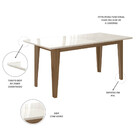 Mesa De Jantar Retangular Com Tampo De Vidro Liz Carvalho E O