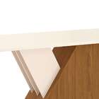 Mesa De Jantar Retangular Com Tampo De Vidro Lucena I Off Whi