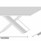 Mesa De Jantar Retangular Com Tampo De Vidro Madrid Castanho