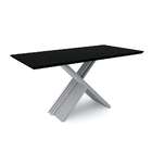 Mesa De Jantar Retangular Com Tampo De Vidro Madrid Off White