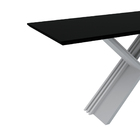 Mesa De Jantar Retangular Com Tampo De Vidro Madrid Off White