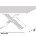 Mesa De Jantar Retangular Com Tampo De Vidro Madrid Off White