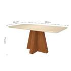 Mesa De Jantar Retangular Com Tampo De Vidro Maite Savana E O