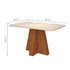 Mesa De Jantar Retangular Com Tampo De Vidro Maite Savana E O