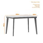 Mesa De Jantar Retangular Com Tampo De Vidro Napoli Cinza E A