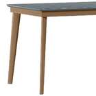 Mesa De Jantar Retangular Com Tampo De Vidro Napoli Cinza E A