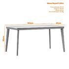 Mesa De Jantar Retangular Com Tampo De Vidro Napoli Off White