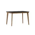 Mesa De Jantar Retangular Com Tampo De Vidro Napoli Preta E A