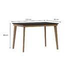 Mesa De Jantar Retangular Com Tampo De Vidro Napoli Preta E A