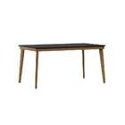 Mesa De Jantar Retangular Com Tampo De Vidro Napoli Preta E A