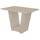 Mesa De Jantar Retangular Com Tampo De Vidro Off White E 4 Ca