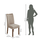 Mesa De Jantar Retangular Com Tampo De Vidro Off White E 6 Ca