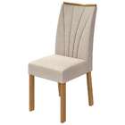 Mesa De Jantar Retangular Com Tampo De Vidro Off White E 6 Ca