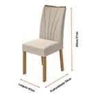 Mesa De Jantar Retangular Com Tampo De Vidro Off White E 6 Ca