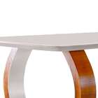 Mesa De Jantar Retangular Com Tampo De Vidro Pádua Cinamomo I