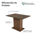 Mesa De Jantar Retangular Com Tampo De Vidro Rustic 5329 Made