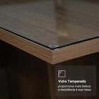 Mesa De Jantar Retangular Com Tampo De Vidro Rustic 5329 Made