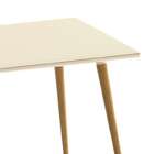 Mesa De Jantar Retangular Com Tampo De Vidro San Marco Off Wh