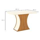 Mesa De Jantar Retangular Com Tampo De Vidro Selena I Off Whi