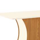 Mesa De Jantar Retangular Com Tampo De Vidro Selena I Off Whi