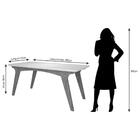 Mesa De Jantar Retangular Com Tampo De Vidro Selena Off White