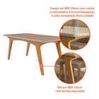 Mesa De Jantar Retangular Com Tampo De Vidro Selena Off White