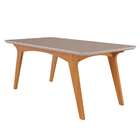 Mesa De Jantar Retangular Com Tampo De Vidro Selena Off White