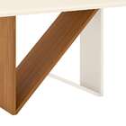 Mesa De Jantar Retangular Com Tampo De Vidro Téssa Ii Off Whi