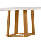Mesa De Jantar Retangular Com Tampo De Vidro Trevisto Off Whi