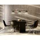 Mesa De Jantar Retangular Com Tampo De Vidro Valência Preta 1