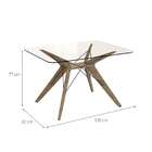 Mesa De Jantar Retangular Com Tampo De Vidro Vegas Incolor E