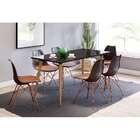 Mesa De Jantar Retangular Com Tampo De Vidro Veneza Preta 160