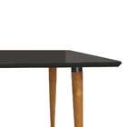 Mesa De Jantar Retangular Com Tampo De Vidro Veneza Preta 160