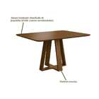 Mesa De Jantar Retangular Com Tampo Laminado Madeira Frame No