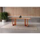 Mesa De Jantar Retangular Com Tampo Madeira Talia Imbuia 180