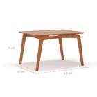 Mesa De Jantar Retangular Com Tampo Mdf Paris Nature 120 Cm