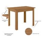 Mesa De Jantar Retangular Com Tampo Mdp Bellagio Carvalho 108