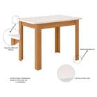 Mesa De Jantar Retangular Com Tampo Mdp Bellagio Freijó E Off