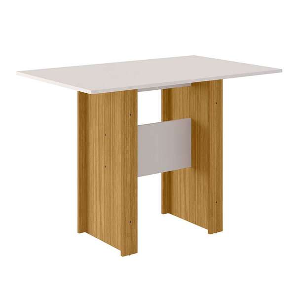 Mesa De Jantar Retangular Com Tampo Mdp Milano Freijó E Off W