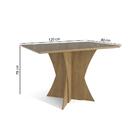 Mesa De Jantar Retangular Com Tampo Vidro/mdf 120 Cm - Freij