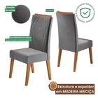 Mesa De Jantar Retangular Dakar 1,60x90 Com Vidro E 6 Cadeira