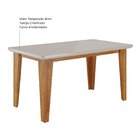 Mesa De Jantar Retangular Dakar 1,60x90 Com Vidro E 6 Cadeira
