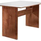 Mesa De Jantar Retangular Dakota Com Vidro Chocolate E Off Wh