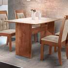 Mesa De Jantar Retangular Dakota Com Vidro Chocolate E Off Wh