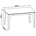 Mesa De Jantar Retangular Dalia 140 X 90cm 6 Lugares Carvalho