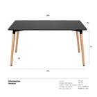 Mesa De Jantar Retangular Eames - 80 X 140 Cm - Preto